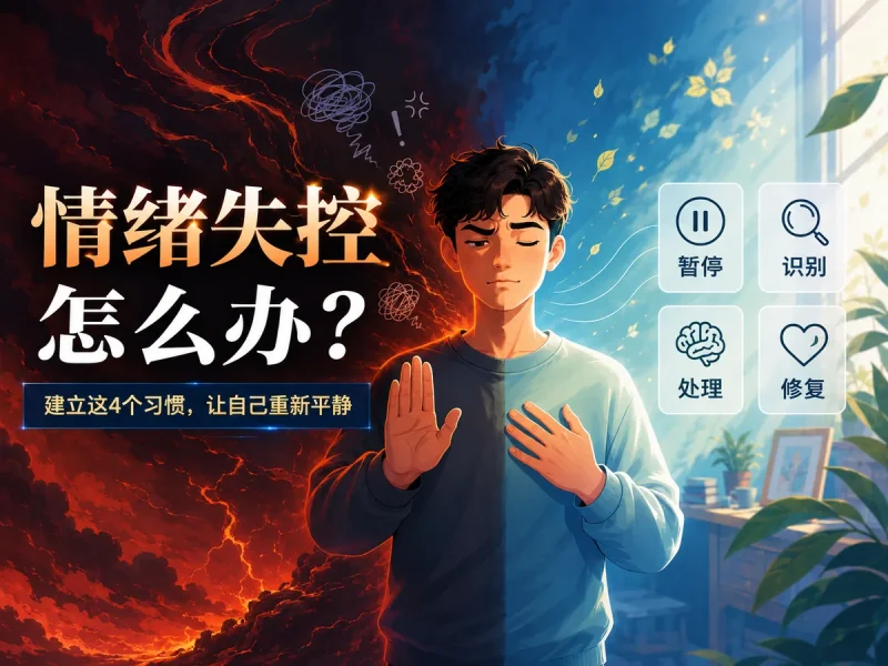 情绪失控怎么办？建立这4个习惯，让自己重新平静-心智夜航